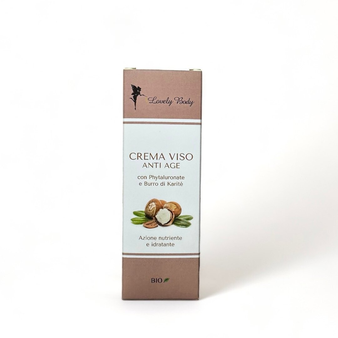 crema viso anti age con burro di karitè