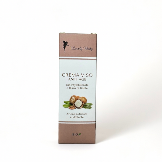 crema viso anti age con burro di karitè