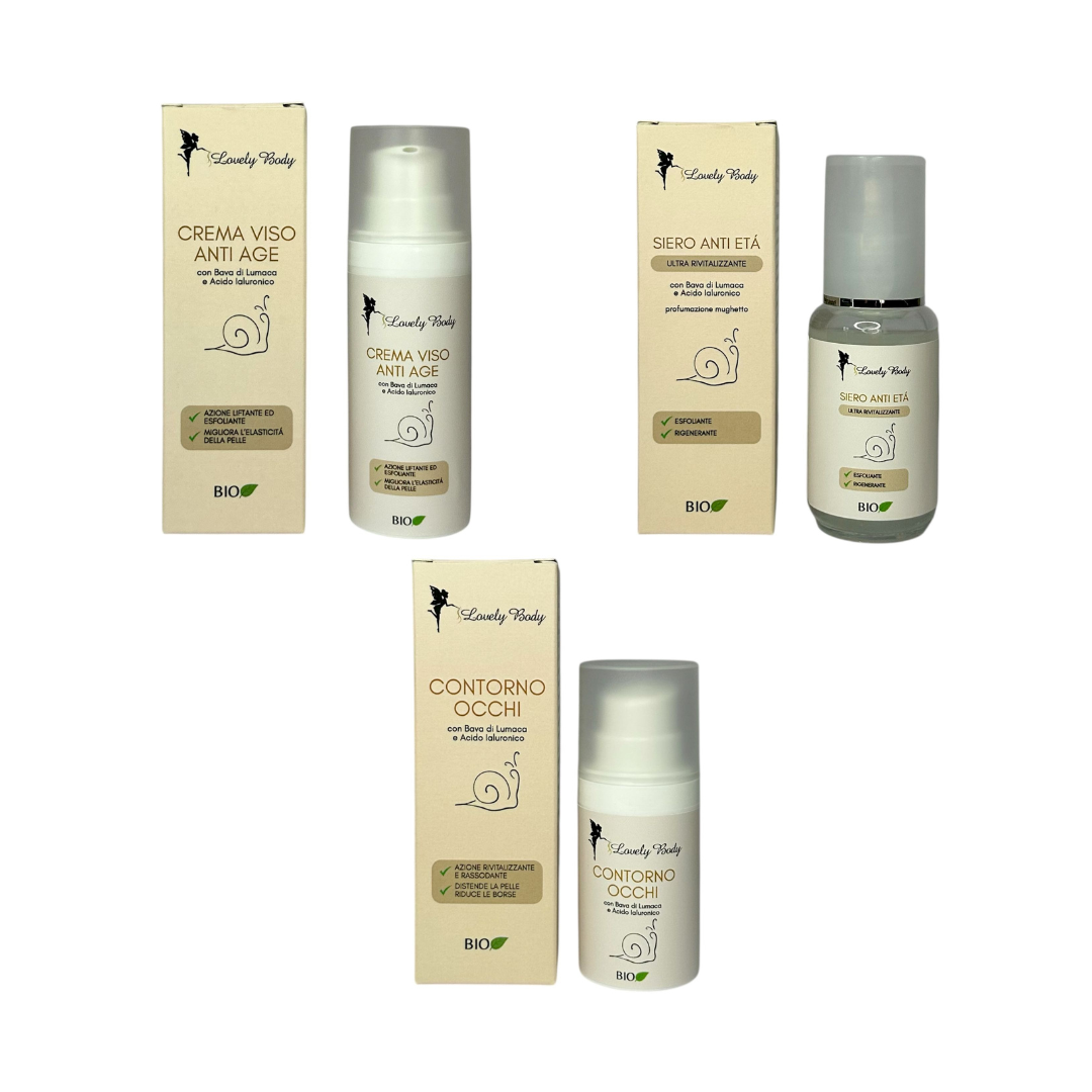 KIT COMPLETO BAVA DI LUMACA  E ACIDO IALURONICO