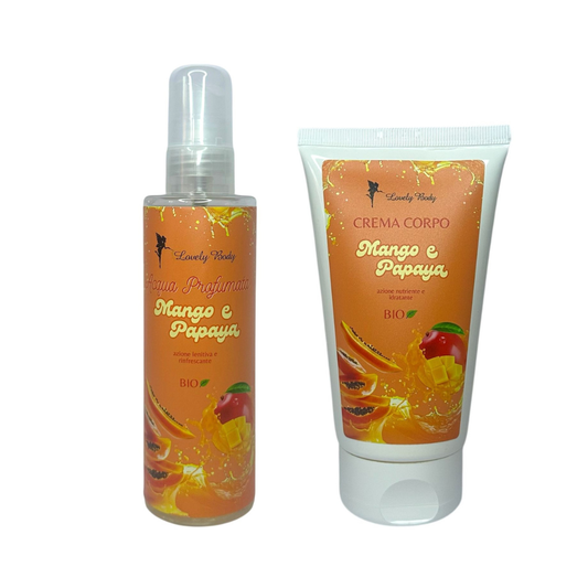 CREMA CORPO MANGO E PAPAYA + ACQUA PROFUMATA MANGO E PAPAYA