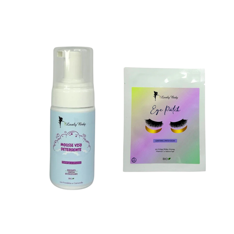 MOUSSE VISO DETERGENTE  + PATCH OCCHI