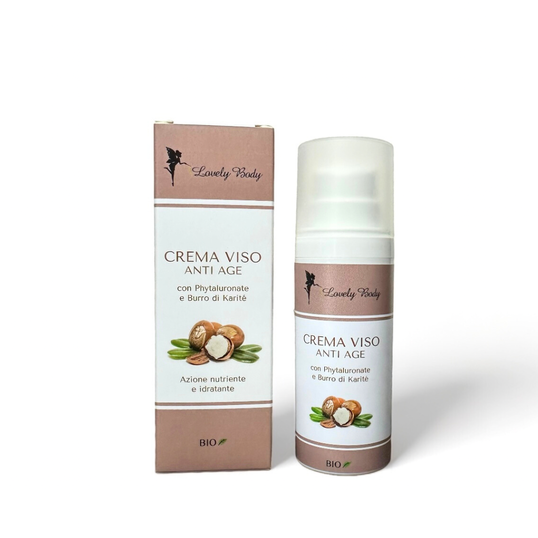 crema viso anti age con burro di karitè